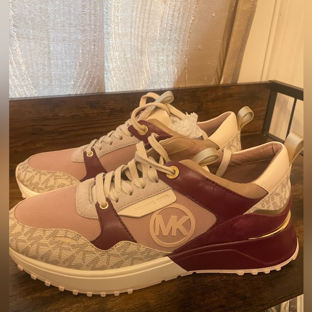 Michael Kors Blush and Maroon Sneakers